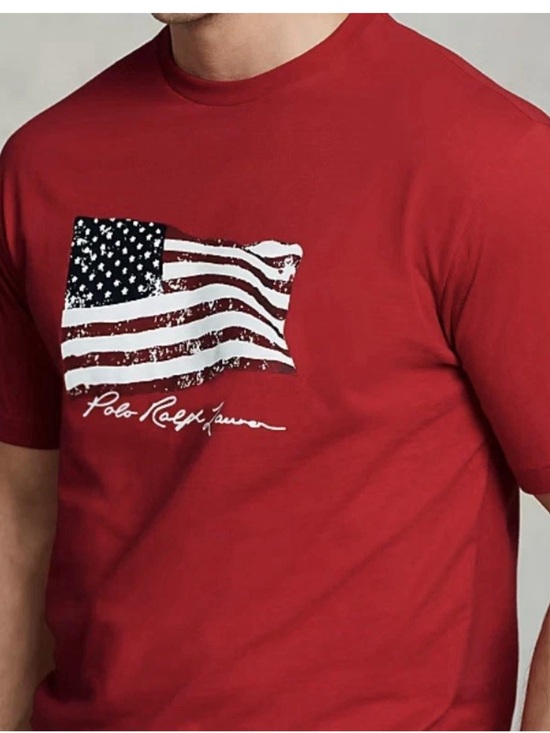 Polo Ralph Lauren Other - Polo Ralph Lauren American Flag Jersey Red Cotton T Shirt Men’s large